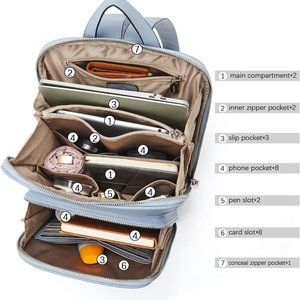 Genuine Leather Backpack - BOSTANTEN